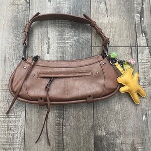 Steve Madden Tan Shoulder Bag with Charm